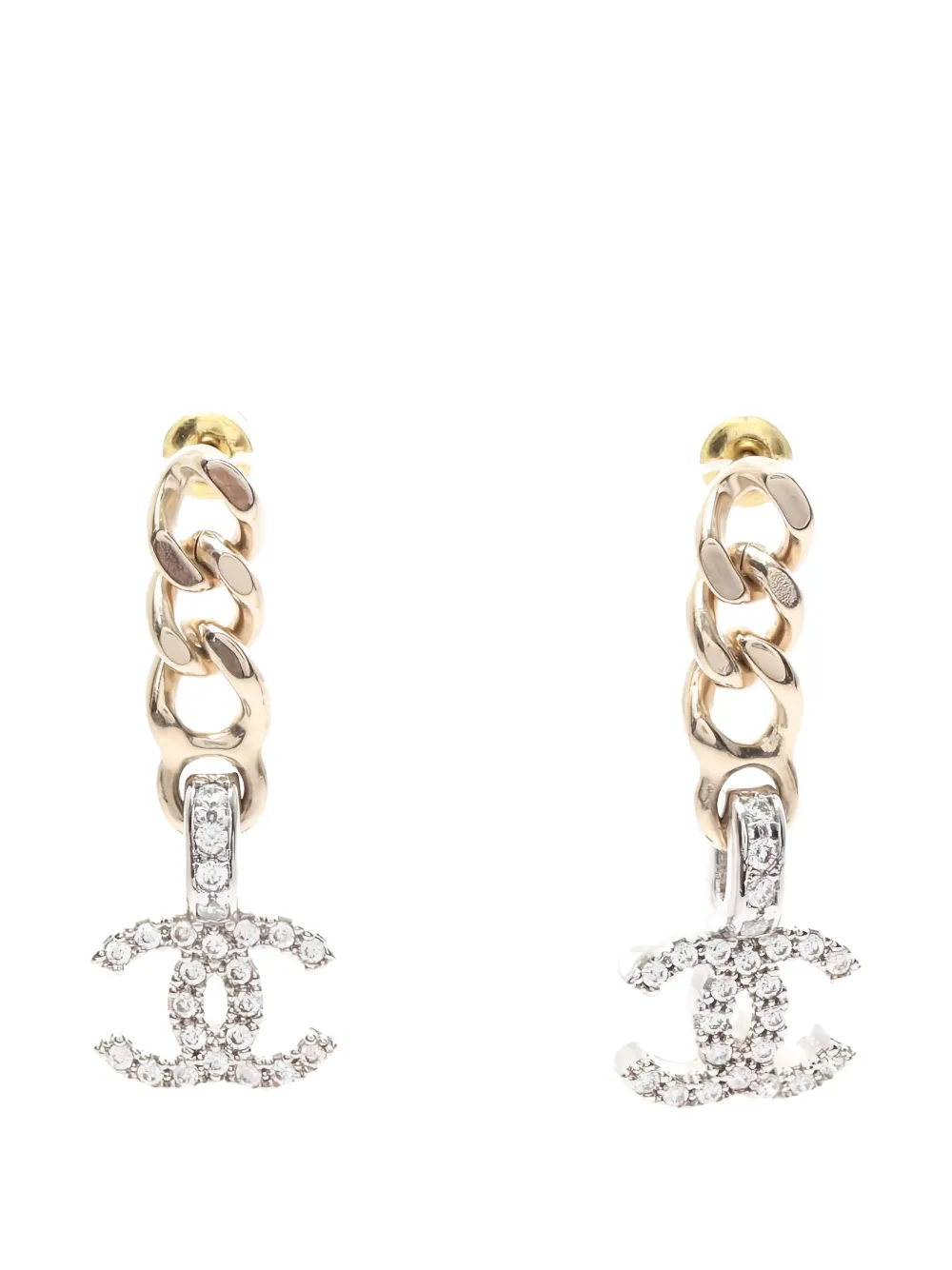 CHANEL Pre-Owned 1986-1988 Coco mark earrings - Oro