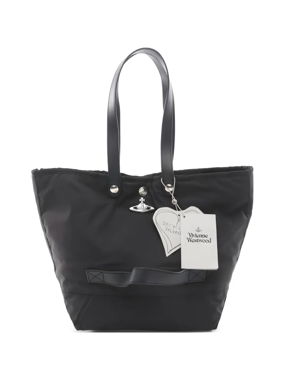 Vivienne Westwood Pre-Owned 2020s canvas leather tote bag - Nero