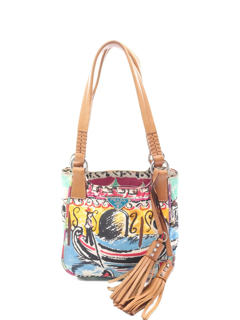 Prada Pre-Owned 2000s print leather handbag - Toni neutri