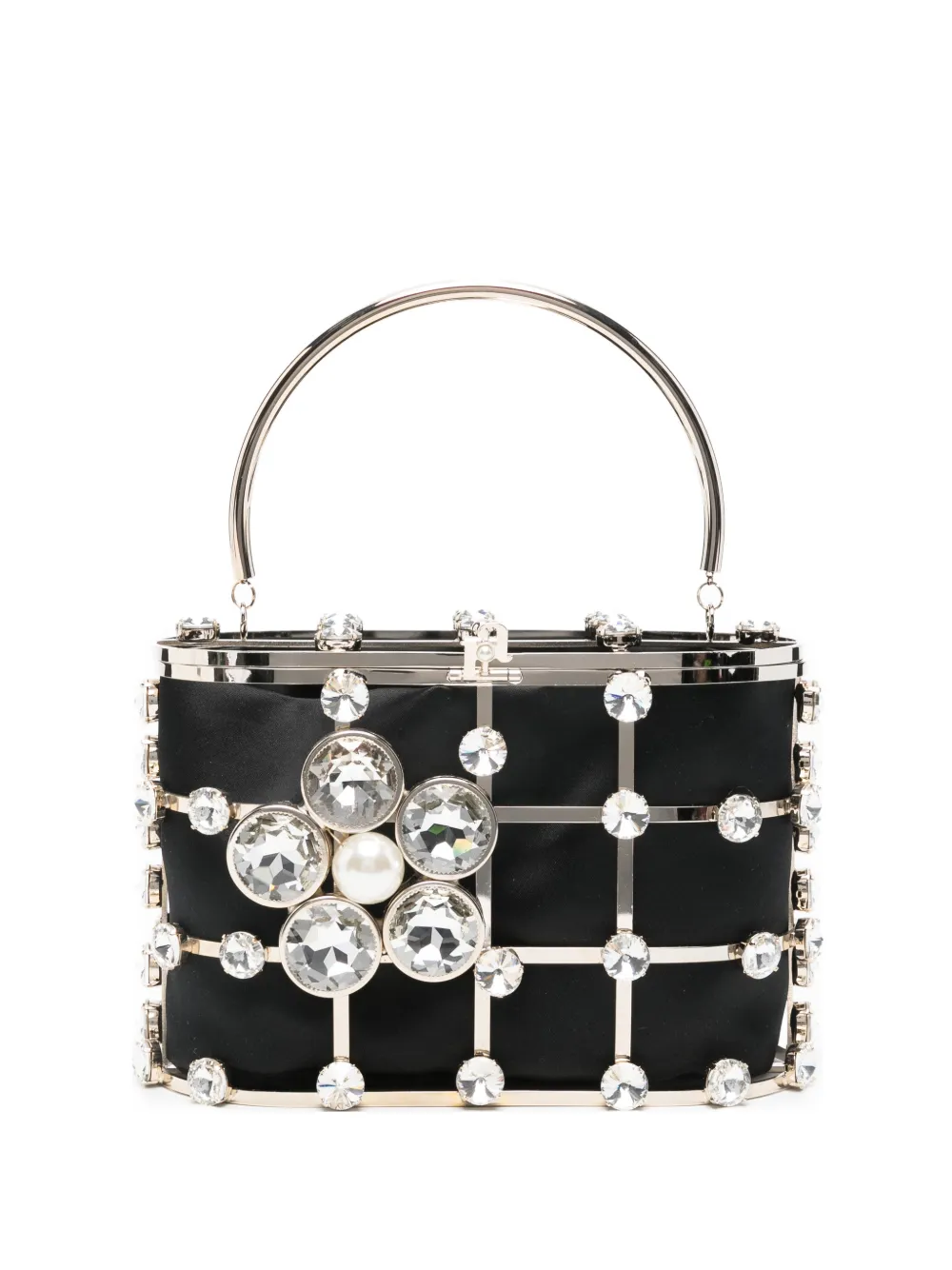 Rosantica mini Holli crystal embellished top handle tote bag - Nero