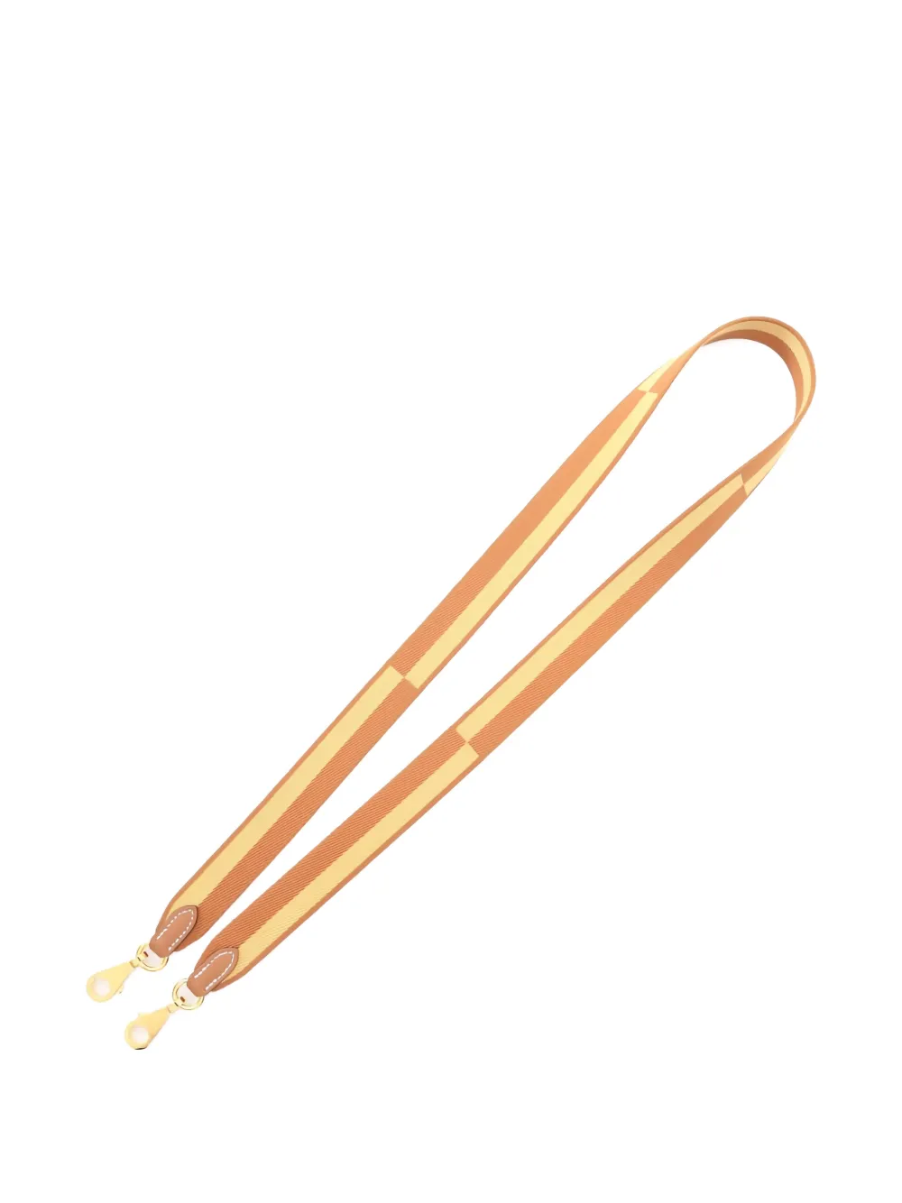 Hermès Pre-Owned 2025 striped hardware shoulder strap - Marrone