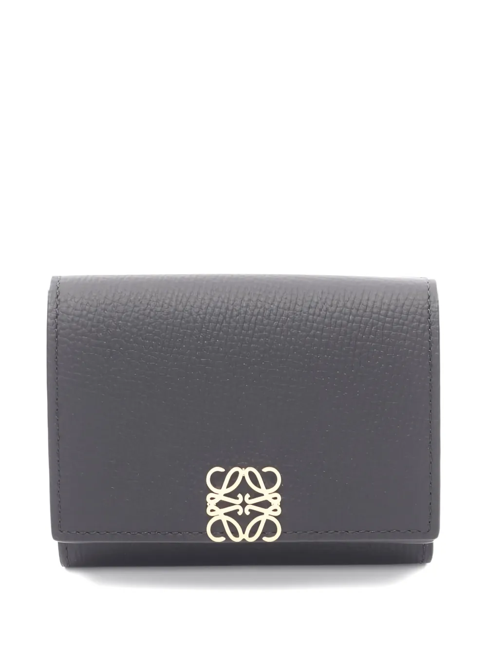 Loewe Pre-Owned anagram-plaque leather wallet - Grigio