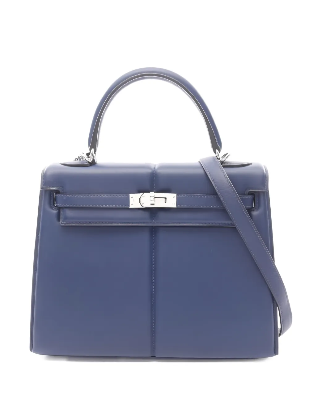 Hermès Pre-Owned 2021 Kelly padded leather tote bag - Blu
