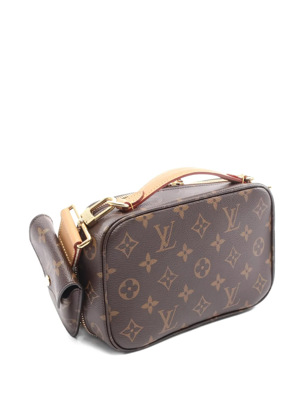  Louis Vuitton Pre-owned Monogram Crossbody Leather Tote Bag - Brown 