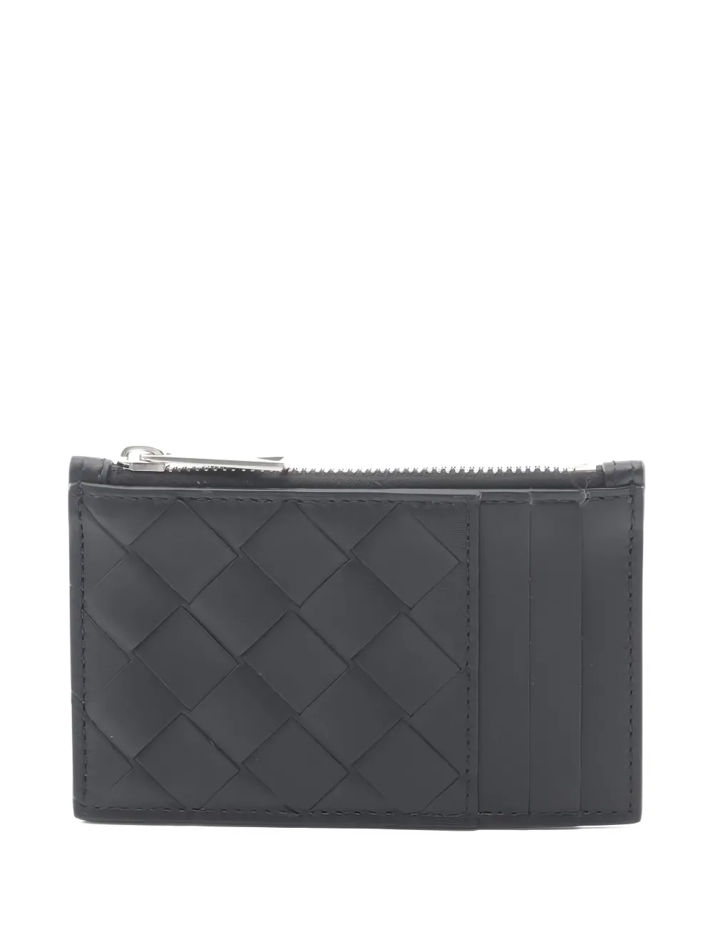 Bottega Veneta Pre-Owned Intrecciato zip leather card case - Nero