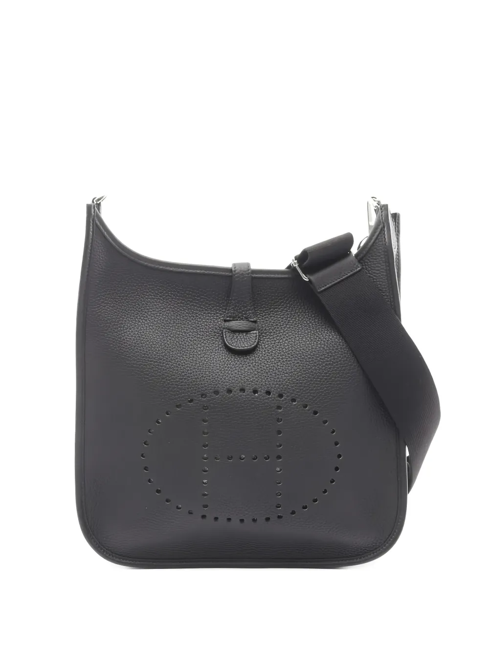 Hermès Pre-Owned 2024 PM Evelyn 3 Troyes leather shoulder bag - Nero