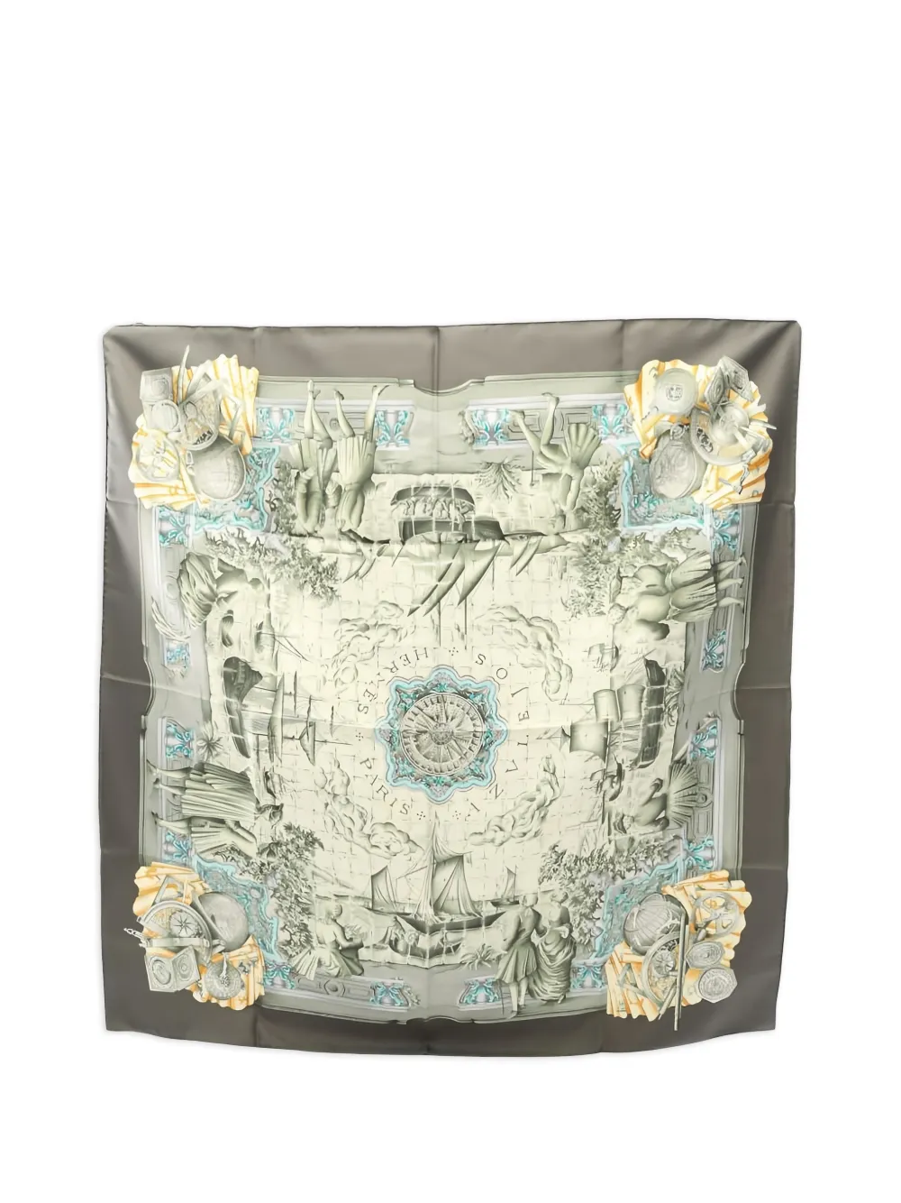 Hermès Pre-Owned 2000s graphic silk scarf - Toni neutri
