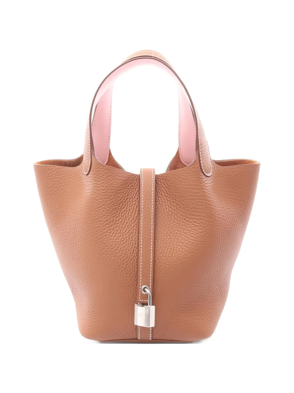 Hermès Pre-Owned 2025 PM Picotin Lock leather tote bag - Marrone