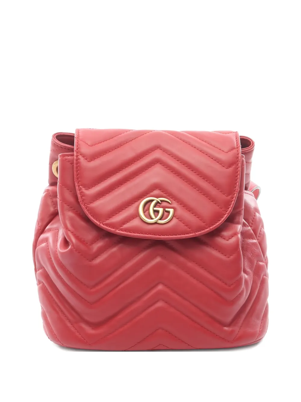Gucci Pre-Owned 2000s chevron leather backpack - Rosso