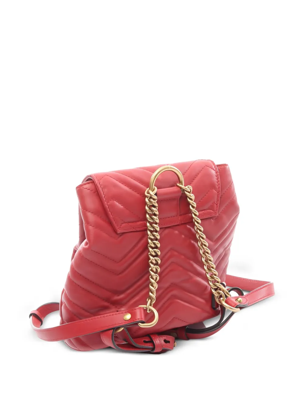 2000s Chevron Leather Backpack