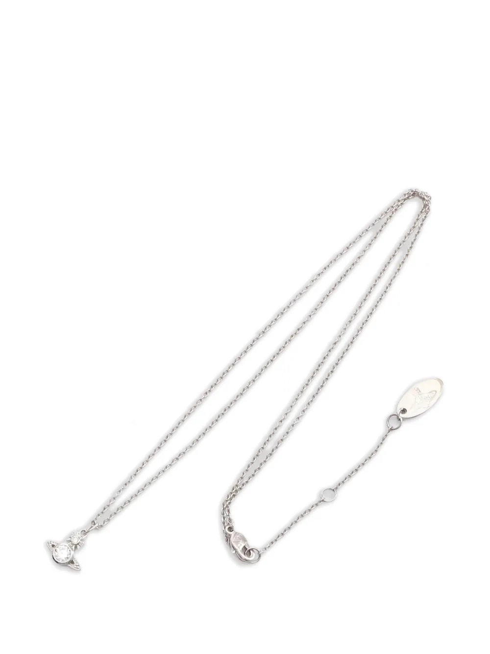 Vivienne Westwood Pre-Owned Orb rhinestone necklace - Argento