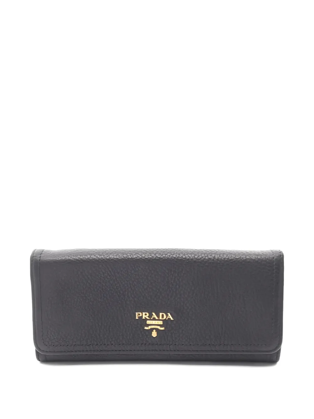 Prada Pre-Owned 2010s Vitello Daino bi-fold leather wallet - Nero