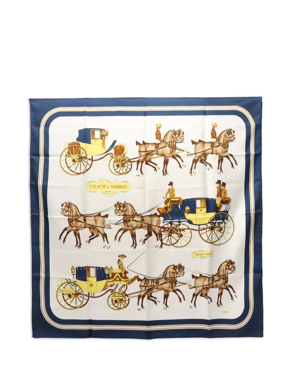 Hermès Pre-Owned 2000s coach saddle silk scarf - Toni neutri