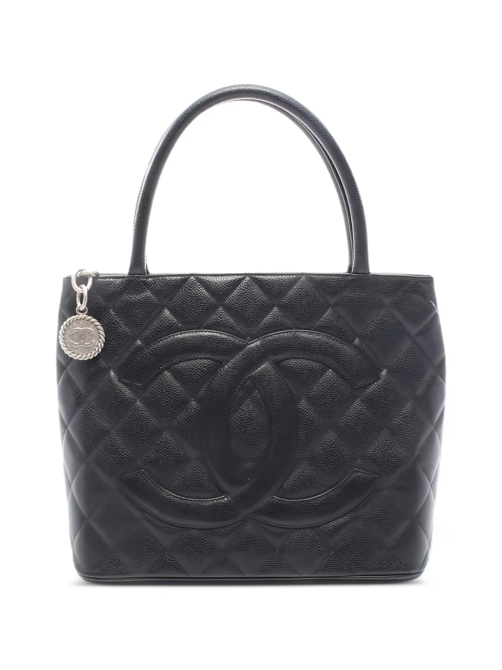 CHANEL Pre-Owned 2003 Reissue CC-logo quilted tote bag - Black