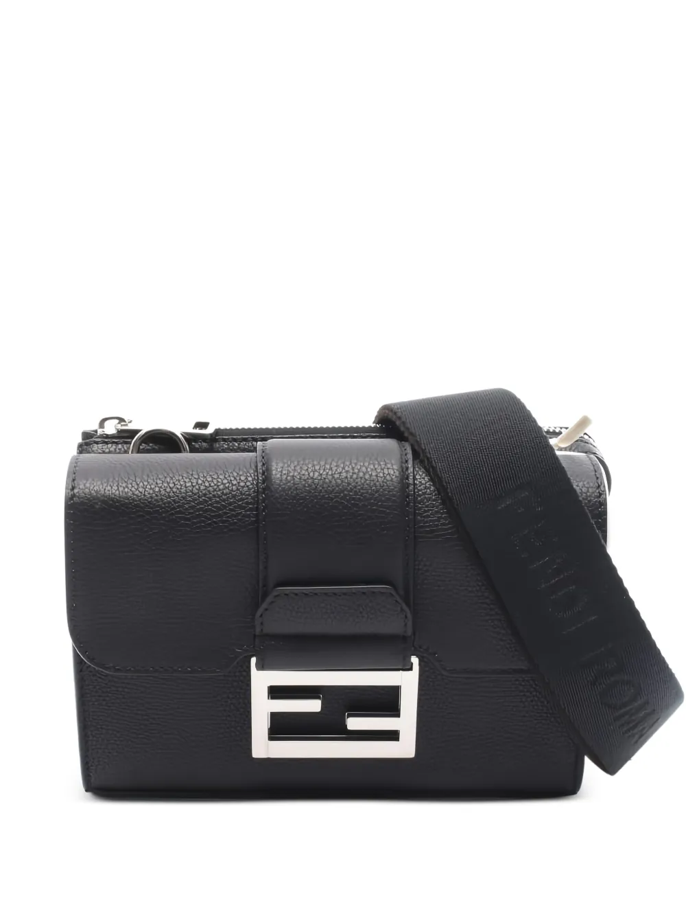 Fendi Pre-Owned 2000s double leather shoulder bag - Nero