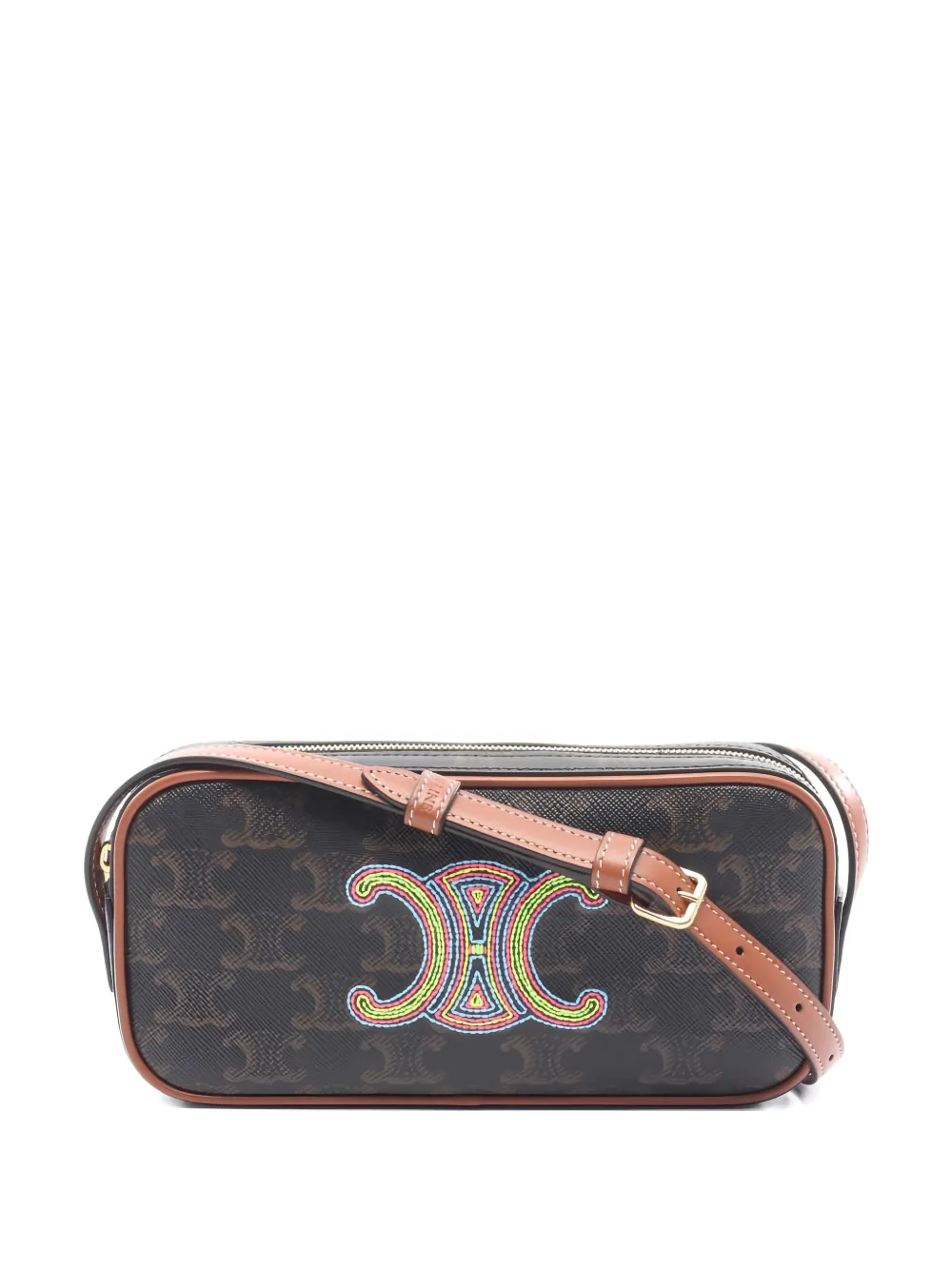 Celine Pre-Owned 2010s mini Triomphe camera bag - Marrone