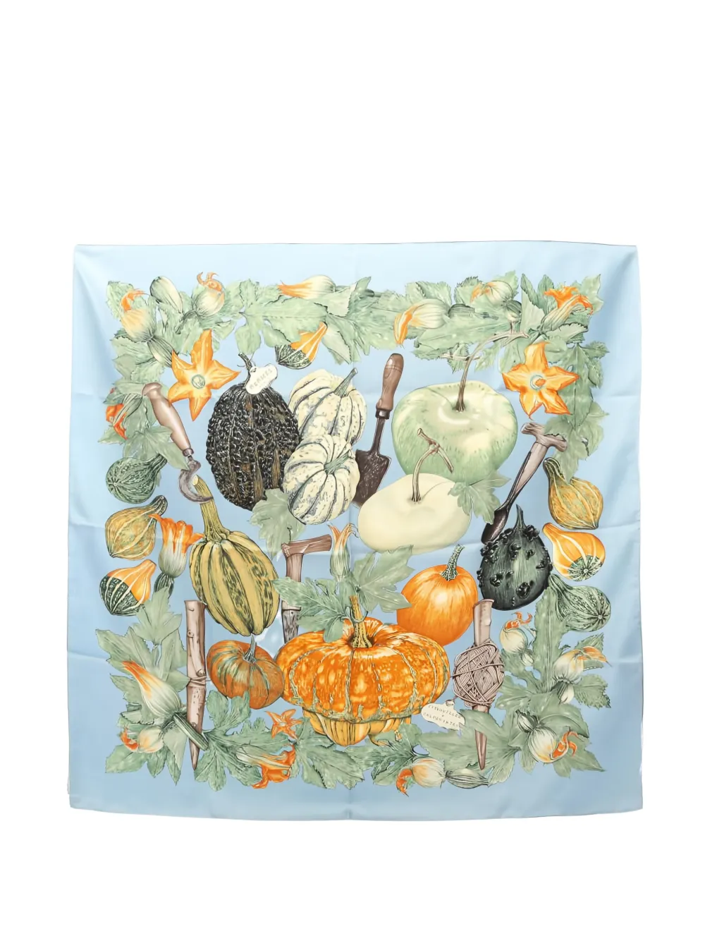 Hermès Pre-Owned 2010s printed silk scarf - Blu