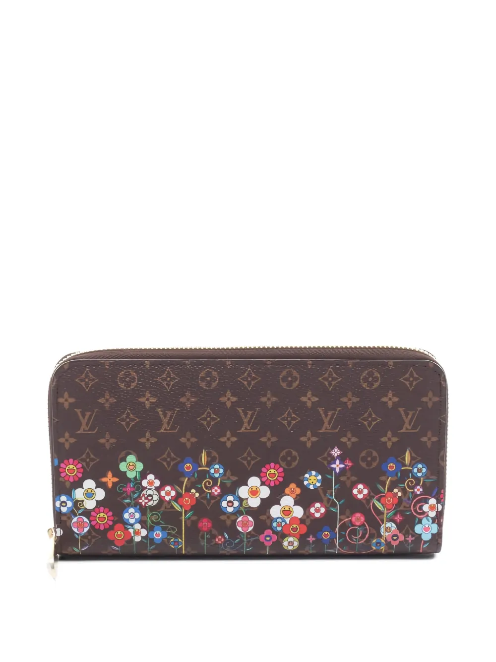 Louis Vuitton Pre-Owned 2021 x TM monogram zipped wallet - Marrone