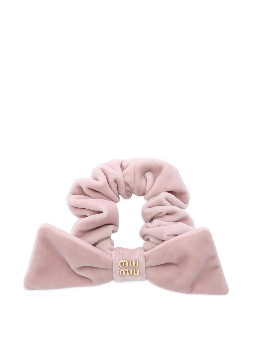Miu Miu Pre-Owned 2020s logo-detail hair scrunchie - Rosa