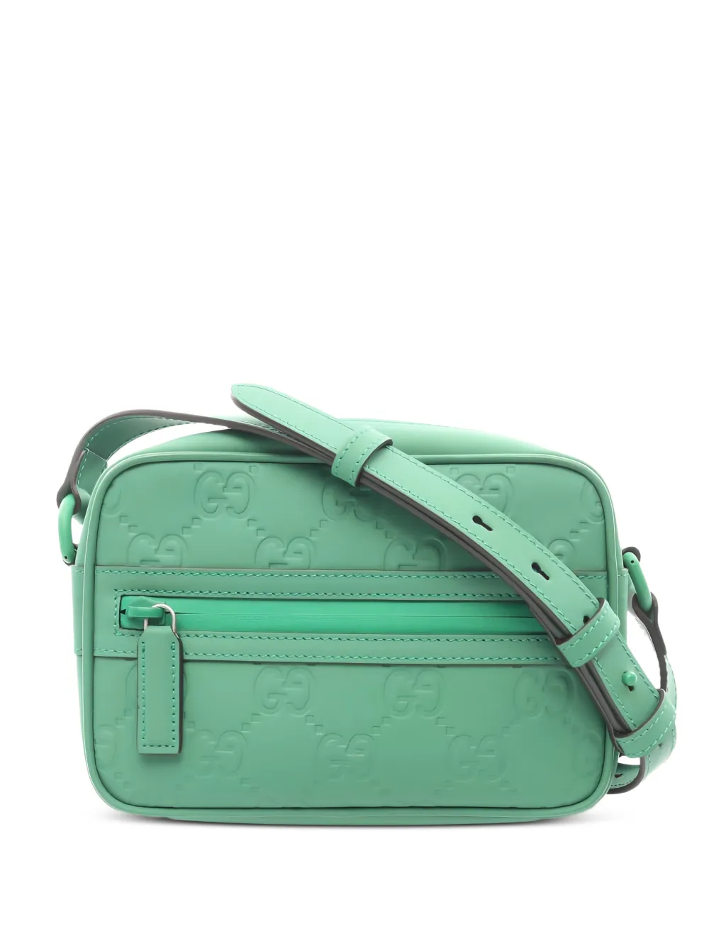 Gucci Pre-Owned 2010s Rubber Effect Mini embossed shoulder bag - Verde