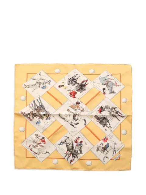 Hermès Pre-Owned 1910s 45 Le Monde Du Polo silk scarf