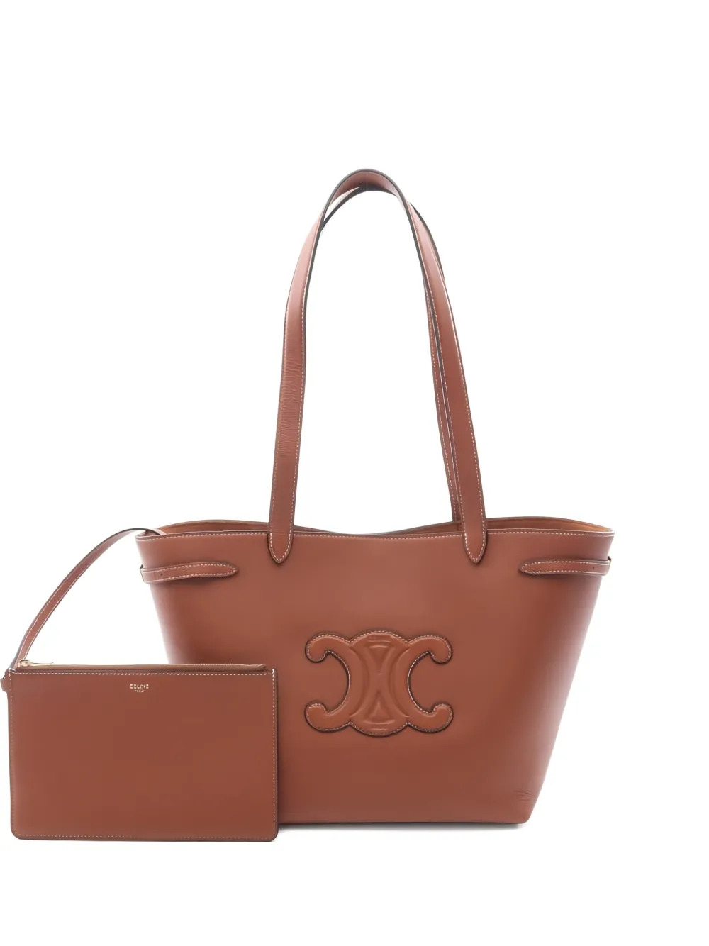 Celine Pre-Owned 2020s small Hippopotamus leather shoulder bag - Marrone