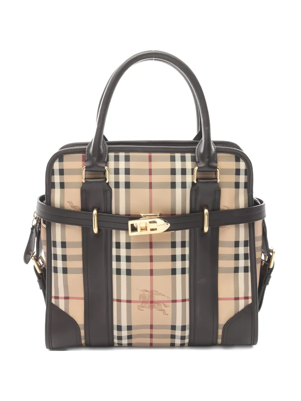 Burberry Pre-Owned 2010s Haymarket Check Minford Satchel handbag - Toni neutri