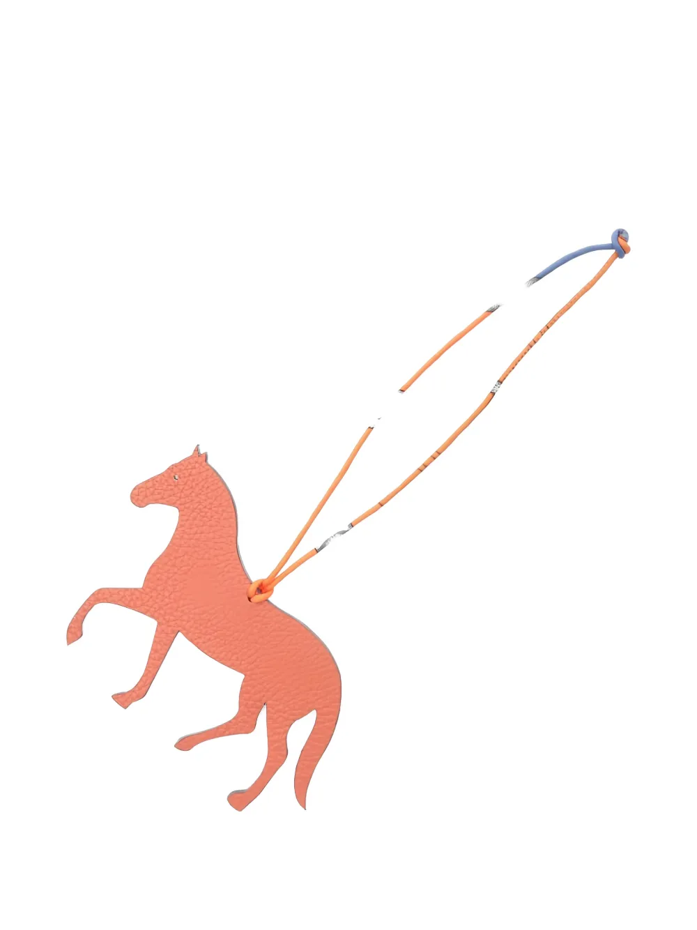 Hermès Pre-Owned GM Cheval leather bag charm - Arancione