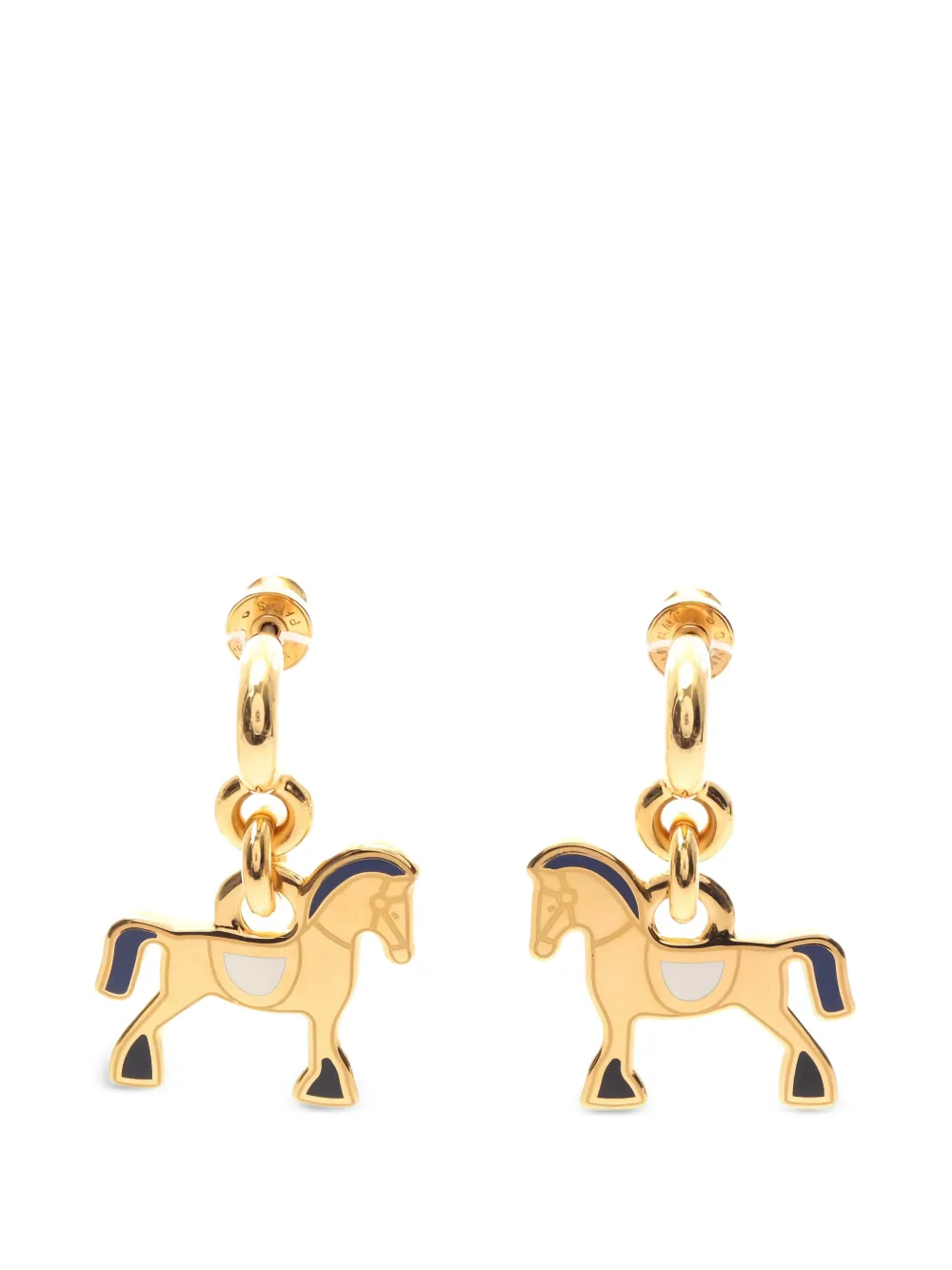 Hermès Pre-Owned Cheval parade drop earrings - Oro