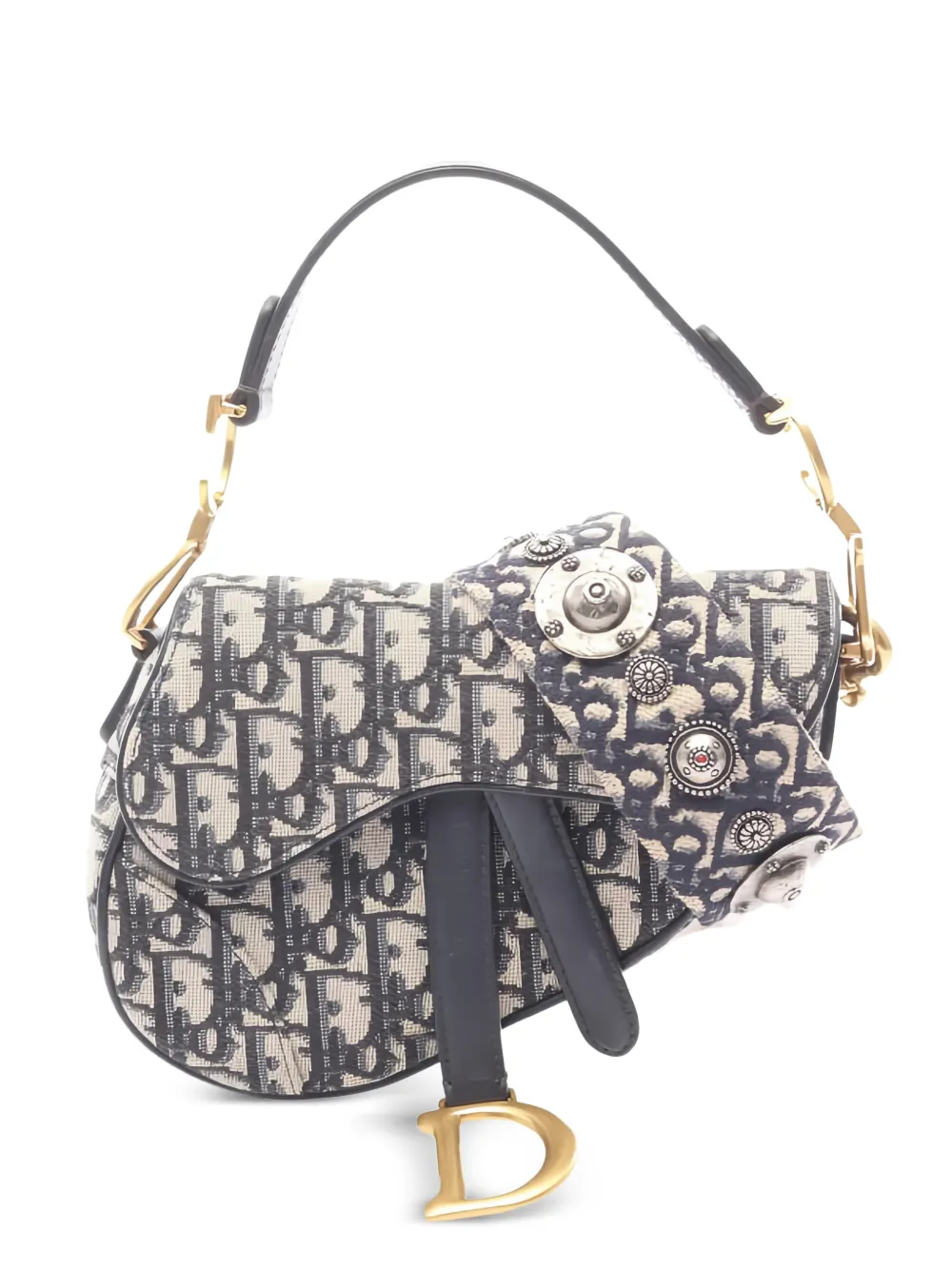 Christian Dior Pre-Owned Borsa tote Saddle piccola anni 2010 - Blu