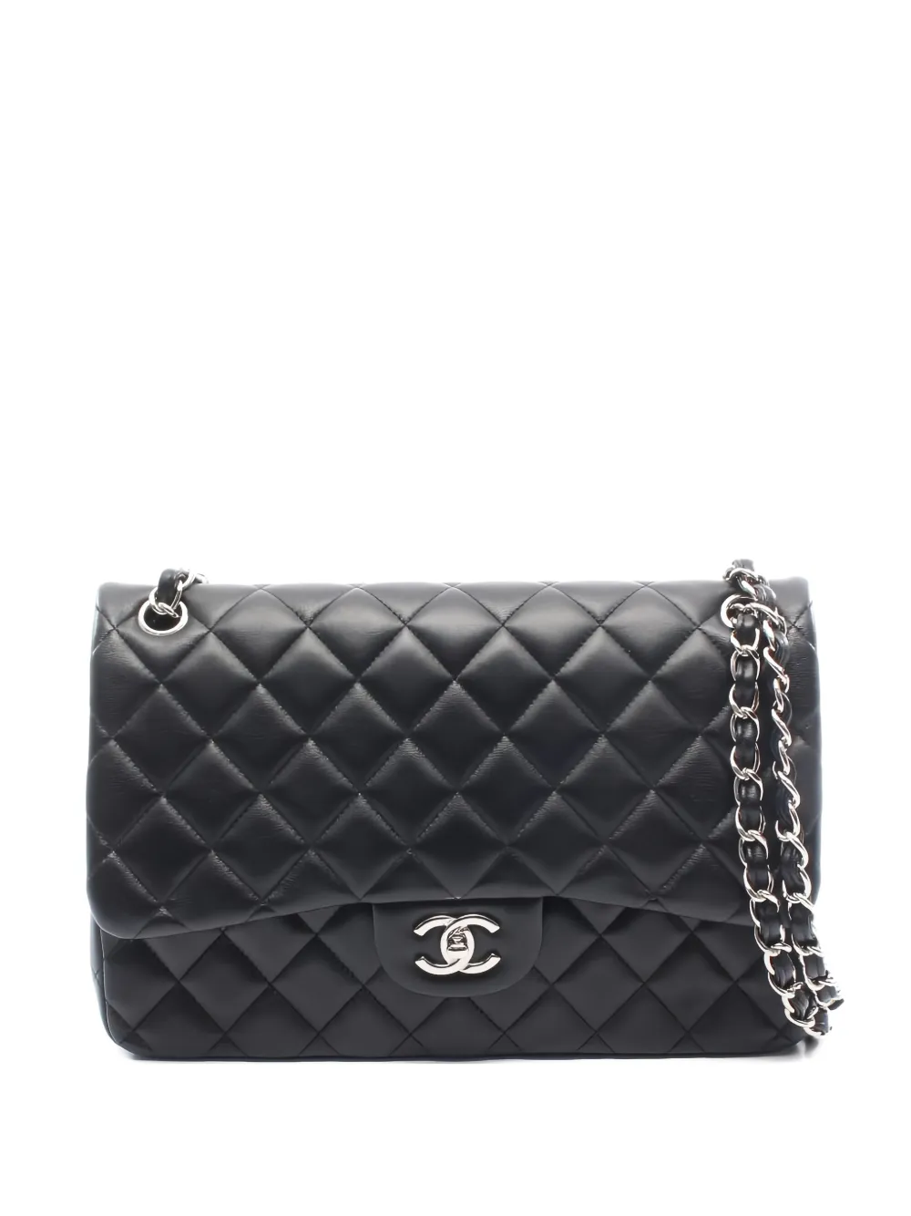 CHANEL Pre-Owned Borsa a spalla Double Flap matelassé con catena 2019 - Nero