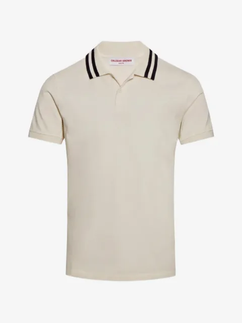 Orlebar Brown playera tipo polo con cuello de pico