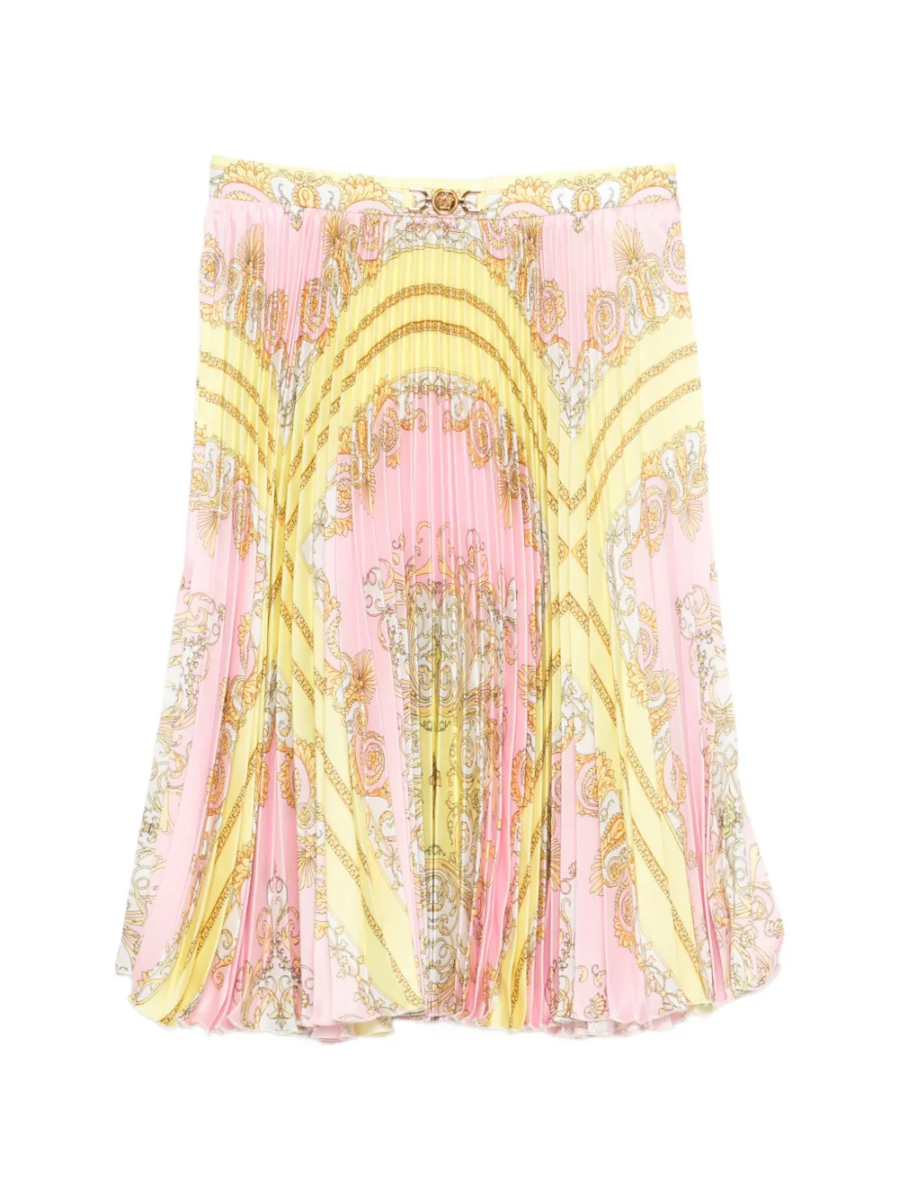 Versace Kids pleated print skirt - Rosa