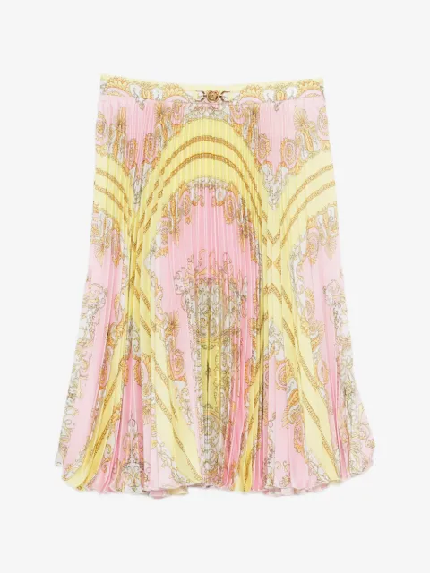 Versace Kids pleated print skirt