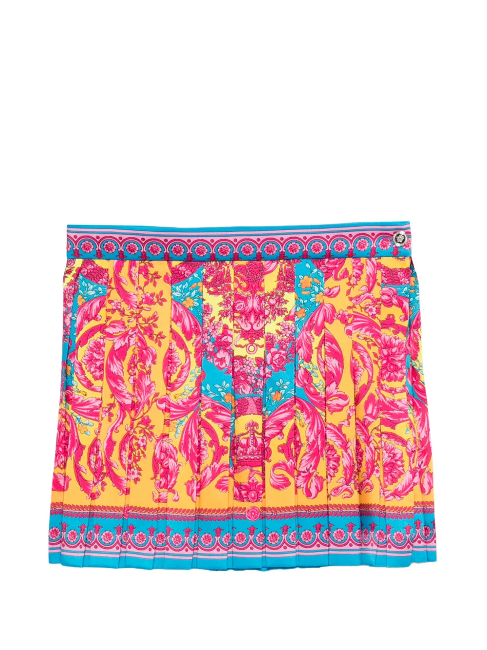 Versace Kids floral-print pleated skirt - Rosa
