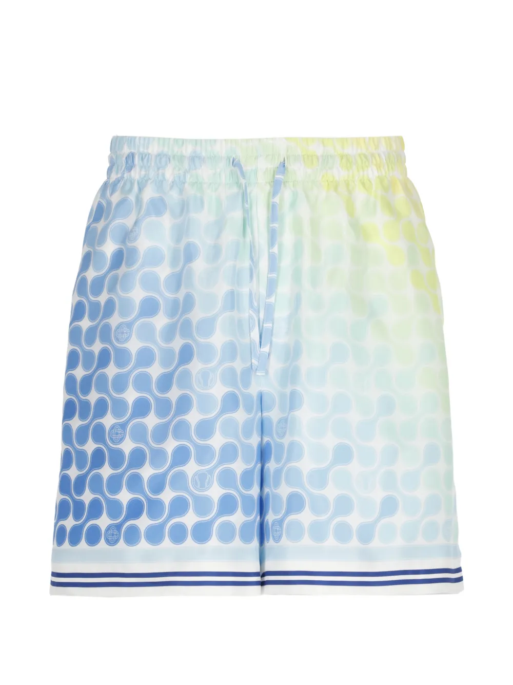 Casablanca tennis-tile pattern shorts - Blu