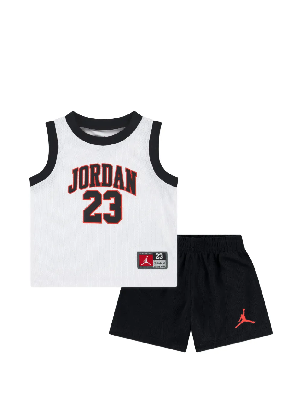 Jordan Kids logo detail vest set - Bianco