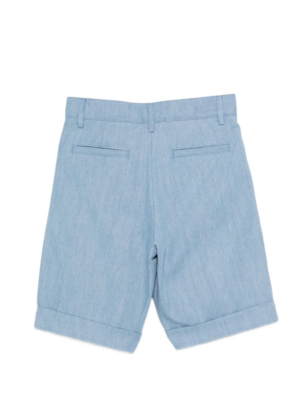 Balmain Kids Geplooide shorts Blauw