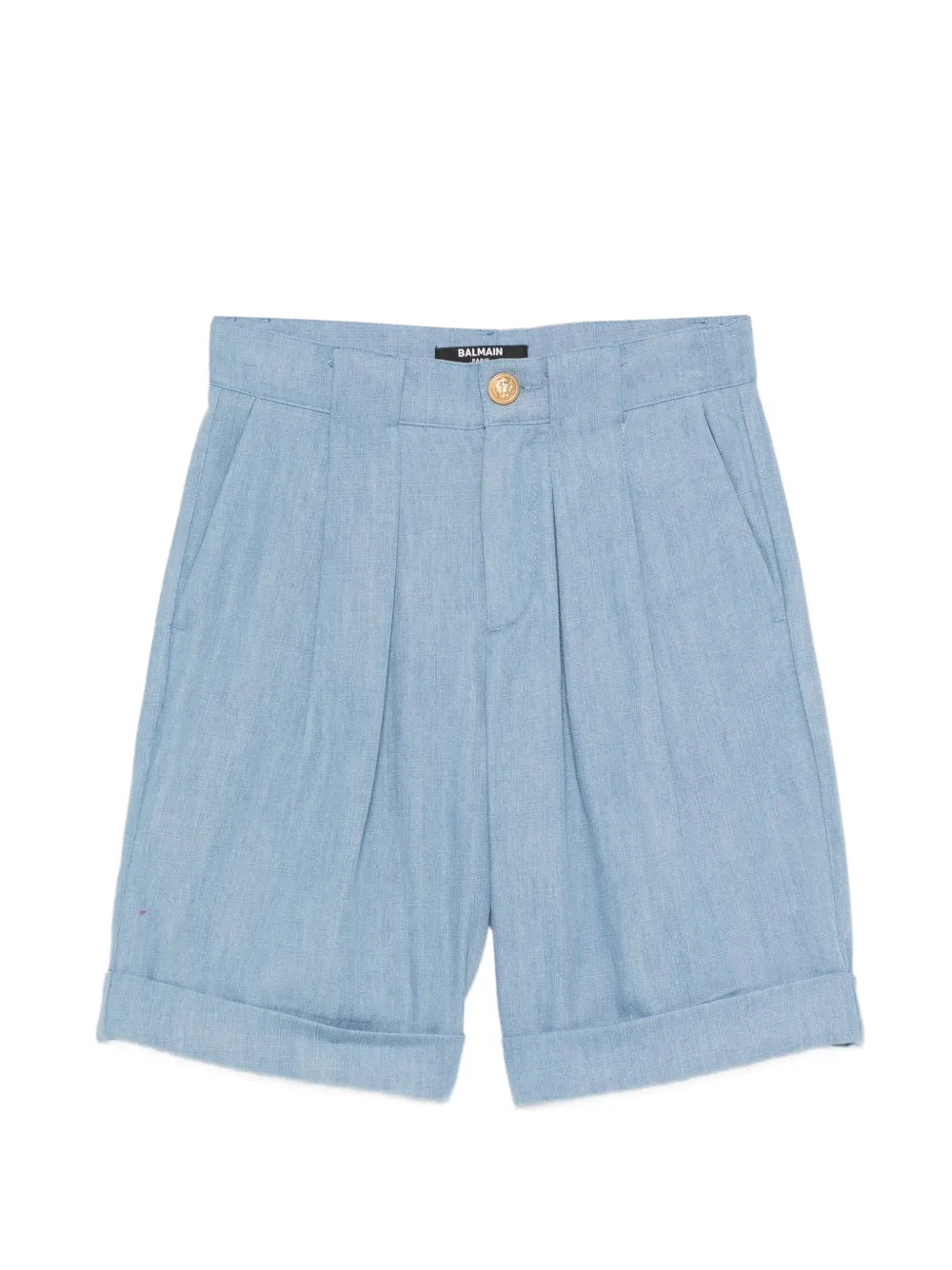 Balmain Kids pleated shorts - Blu