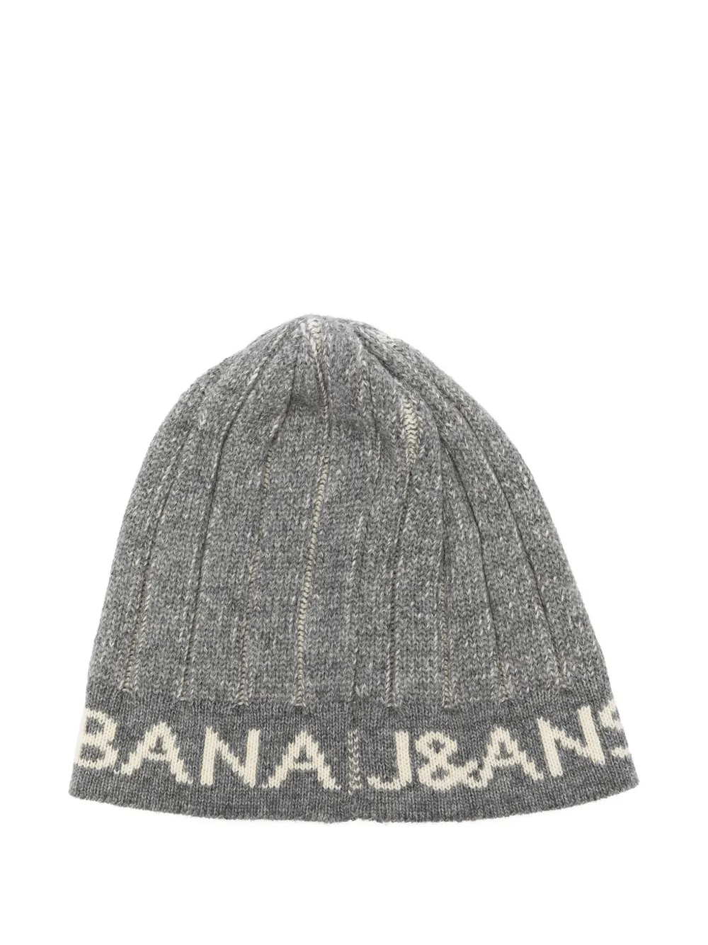  Dolce & Gabbana Pre-owned 2000s Logo-lettering Wool Beanie Hat - Grey 