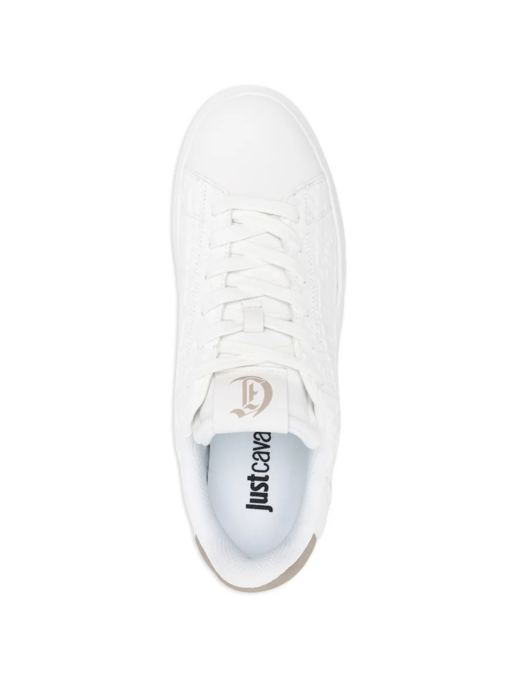 Just Cavalli Sneakers met reliëf Wit