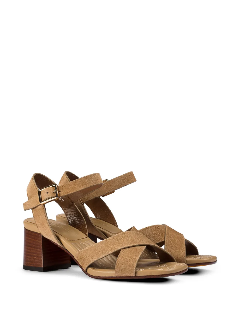 Doucal's Suède sandalen met gekruiste bandjes Beige