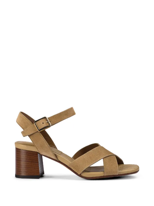 Doucal's Suede Cross-strap Sandals in Neutrals