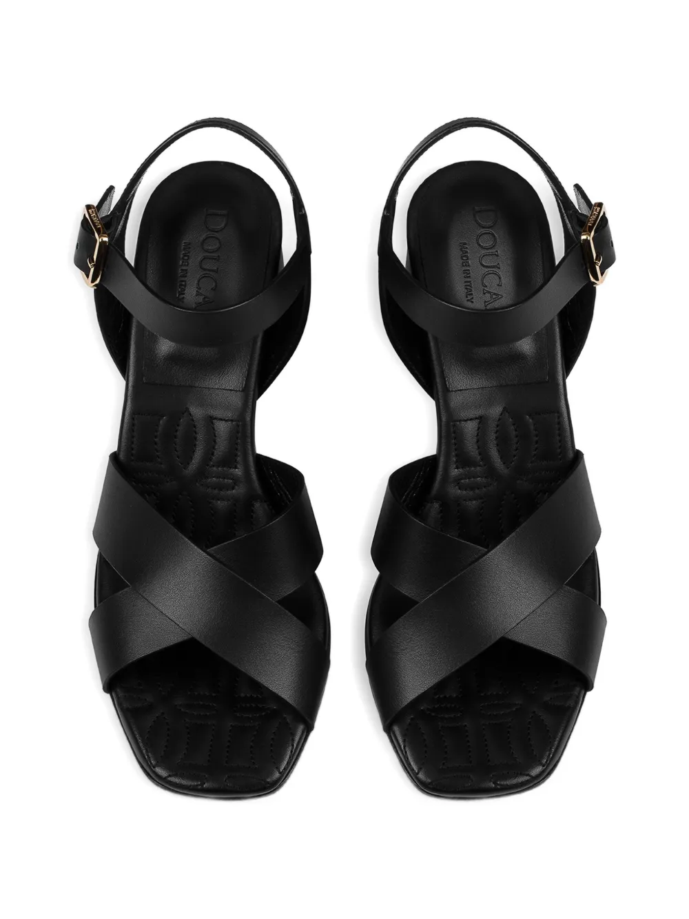 Doucal's Sandalen met gekruiste bandjes Zwart