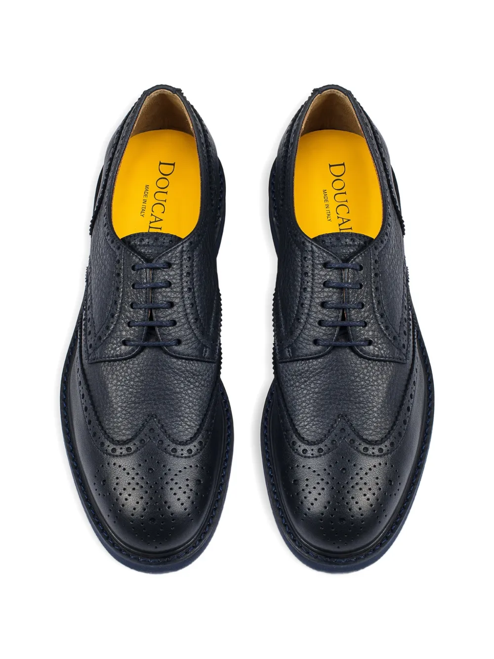 Doucal's Leren Derby veterschoenen Blauw