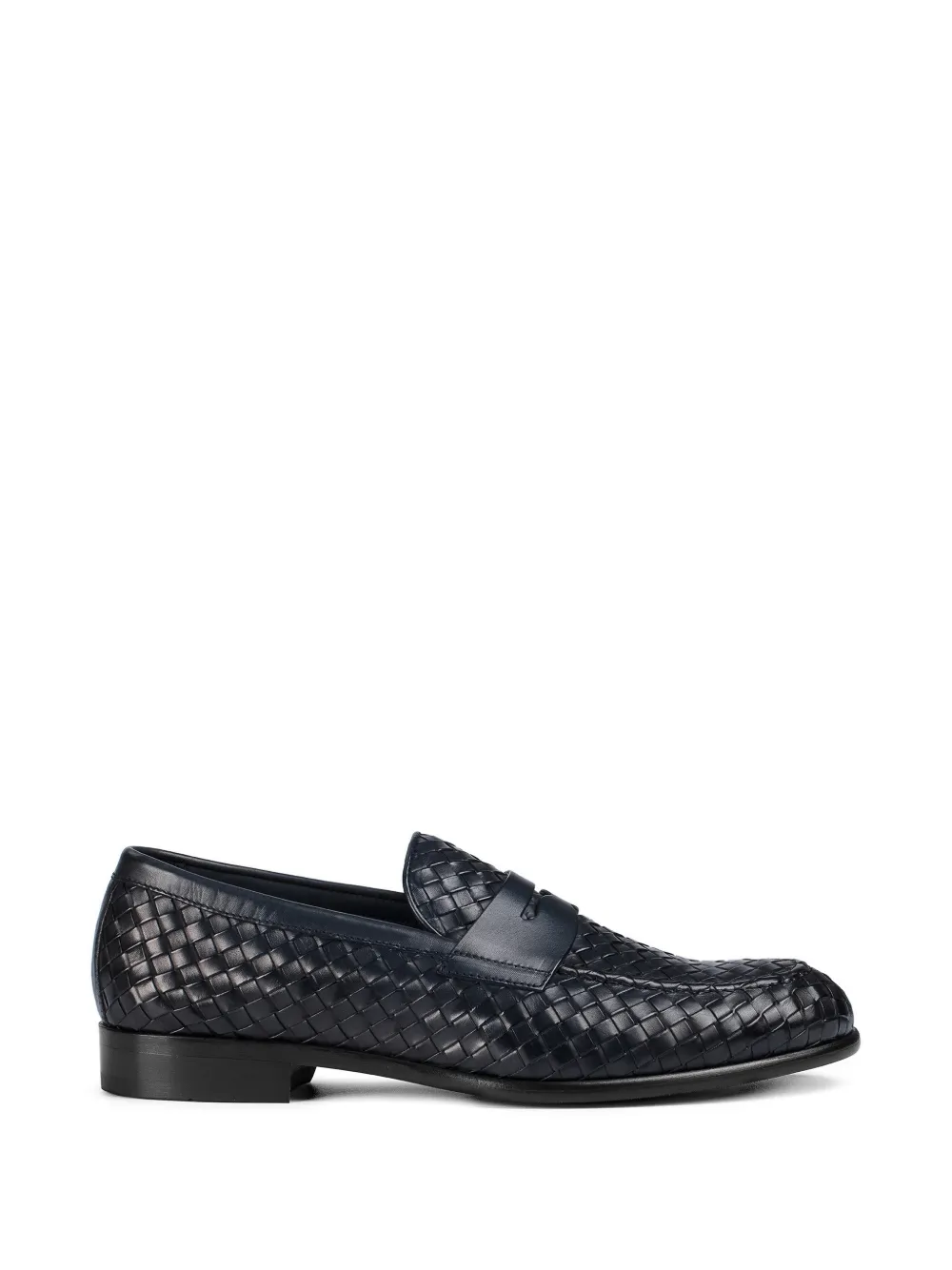 Doucal's woven leather loafers - Blu