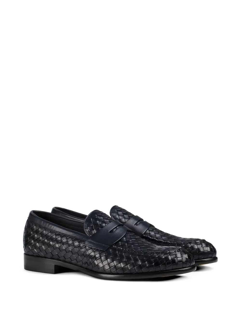 Doucal's woven leather loafers Blauw
