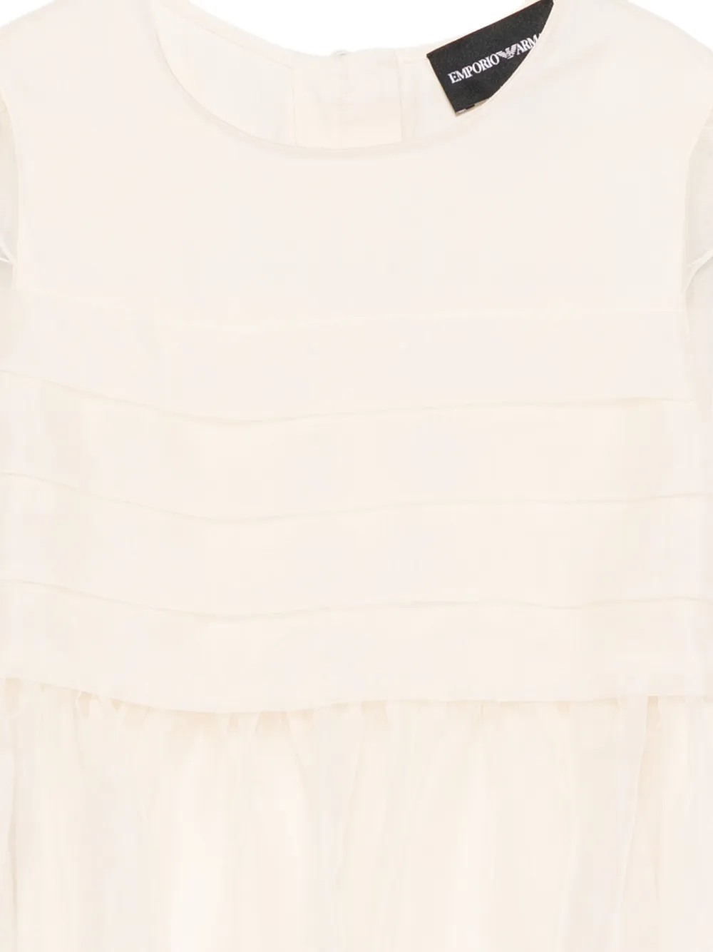 Emporio Armani Kids Jurk met ruches Beige