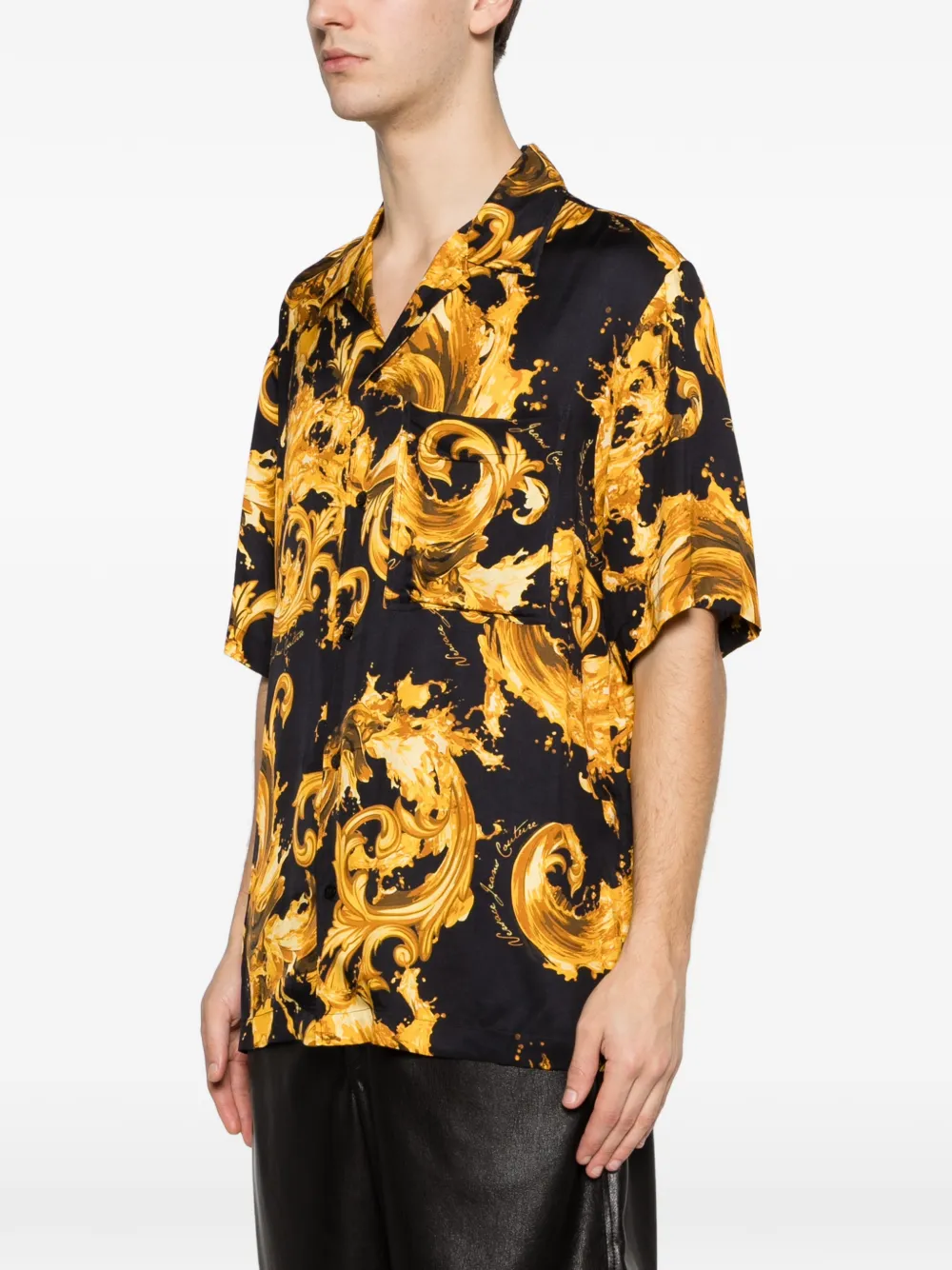 Versace Jeans Couture Overhemd met barokprint Goud