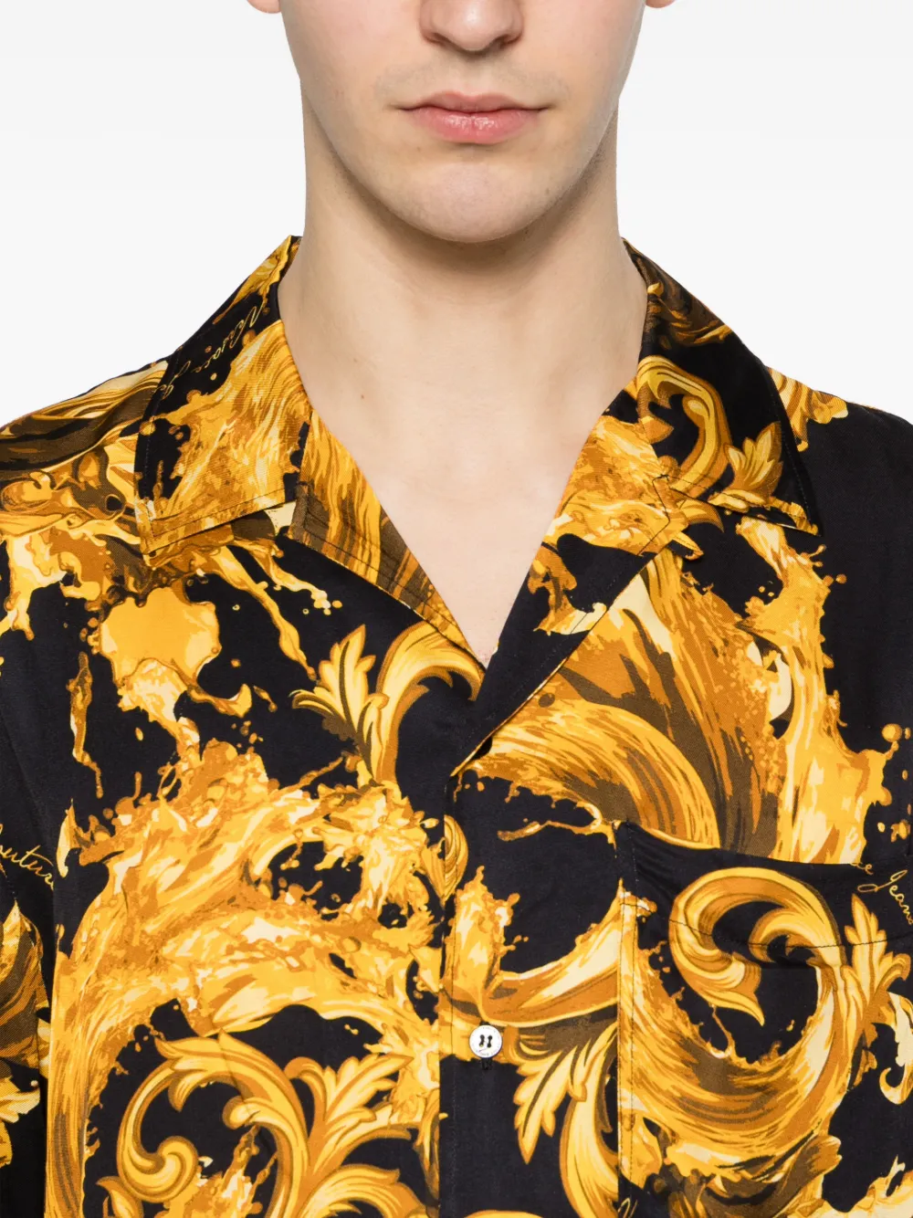 Versace Jeans Couture Overhemd met barokprint Goud